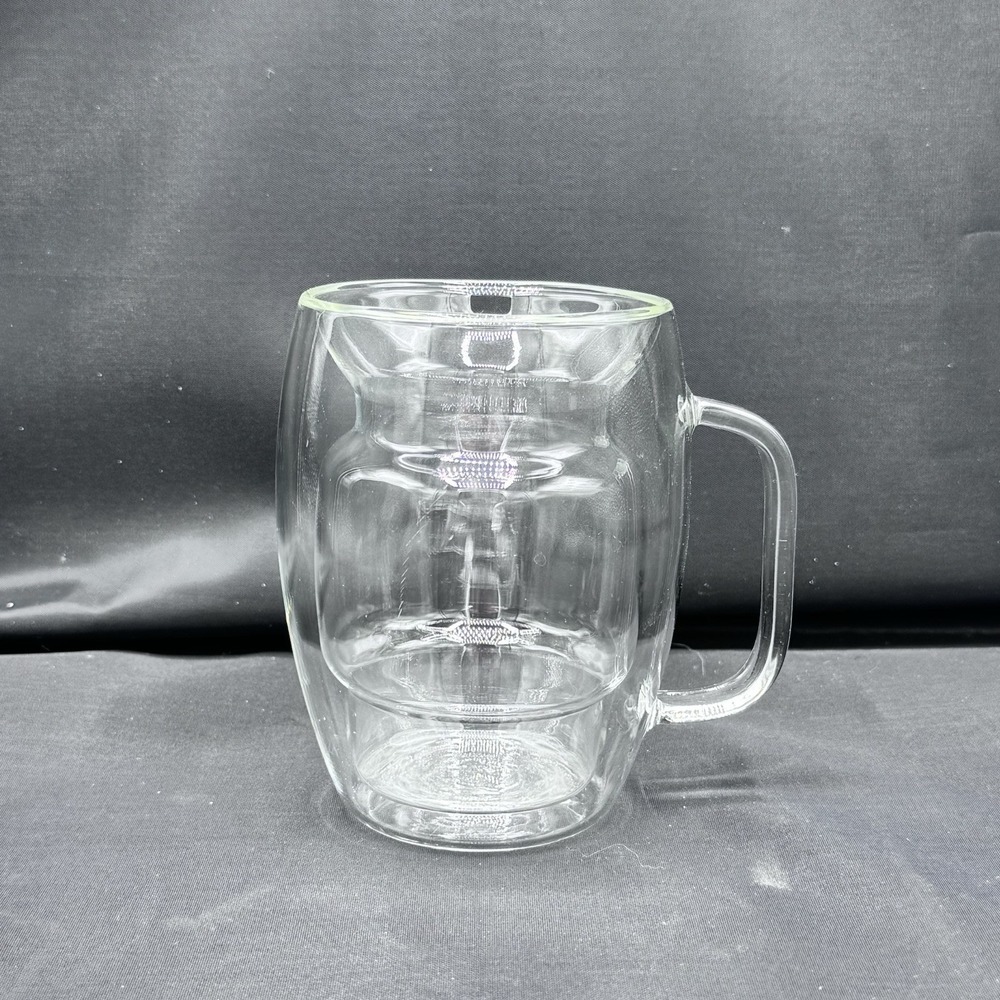 JoyJolt Double Wall Coffee Mug Clear Glass Cup‎